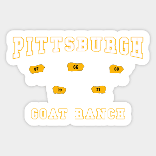 Pittsburgh Hockey GOAT Ranch Funny Hockey Animals Sticker